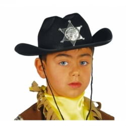 SOMBRERO SHERIFF INFANTIL NEGRO