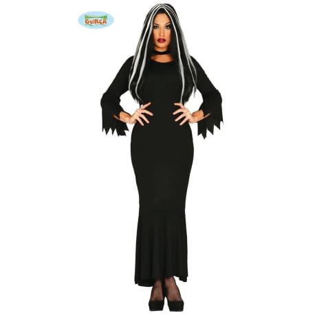 DISFRAZ MORTICIA ADULTA