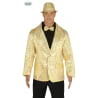 DISFRAZ CHAQUETA LENTEJUELAS ORO Talla L 52-54 TLH   *dfan*