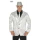 DISFRAZ CHAQUETA LENTEJUELAS PLATA Talla M 48-50 TMH   *dfan*